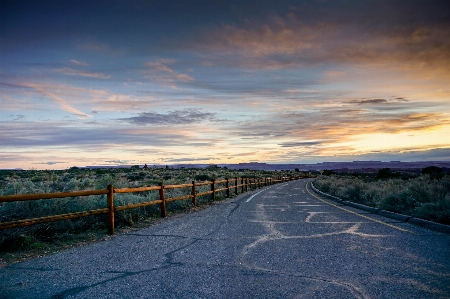 Sky cloud road nature Photo