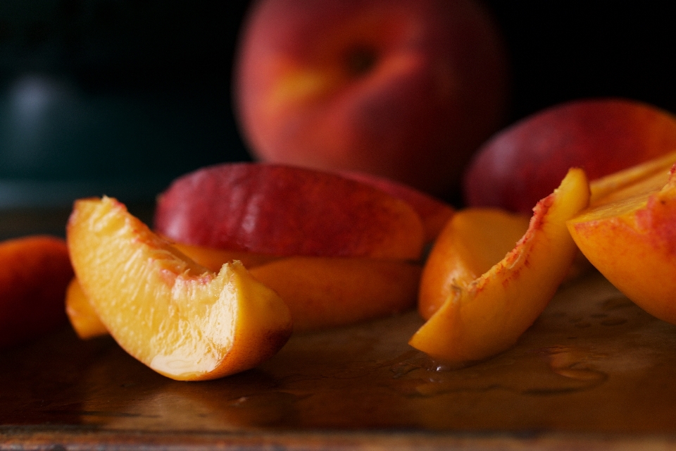 Food still life photography fruit peach