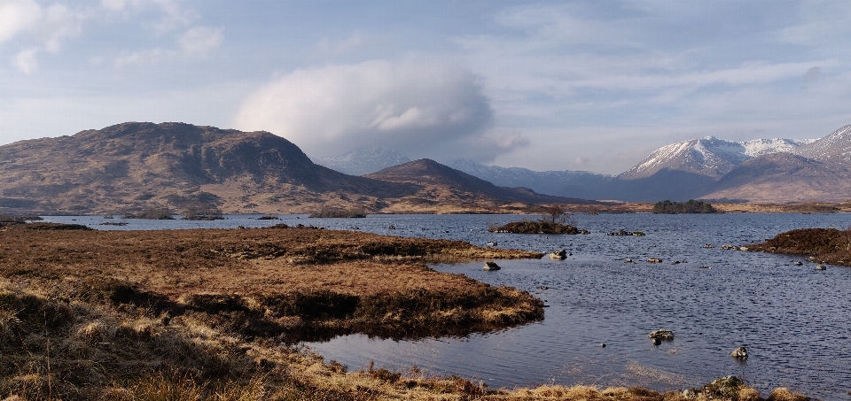 Escocia tierras altas montañas lago