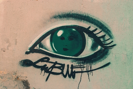 Images eye green street art Photo