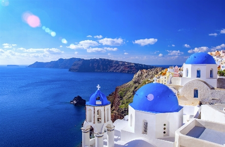 Santorini ocean greece blue Photo