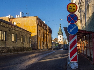 Image traffic sign town landmark Photo