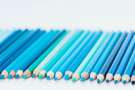 Pencils blue wood creative Photo