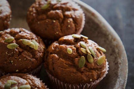 Foto Piring makanan masakan muffin