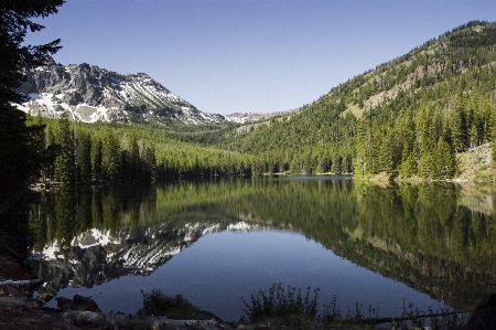 Reflection body of water nature mountain Photo