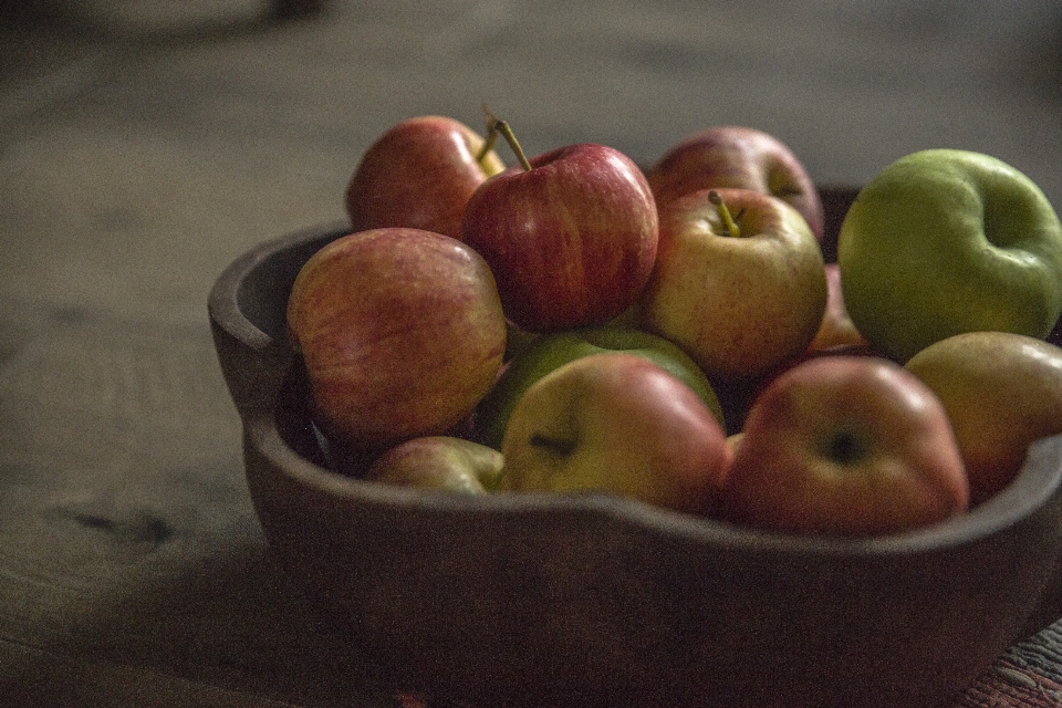 Apple 빨간색 녹색 과일