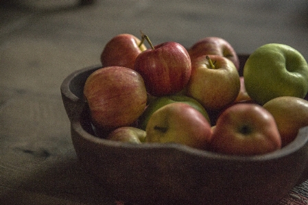 Apple red green fruit Photo