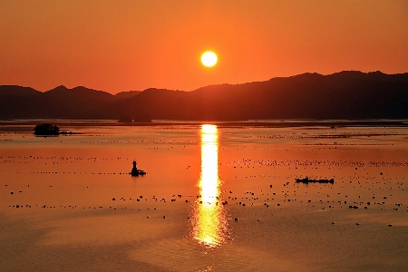 Geoje island of korea sunset sky horizon Photo