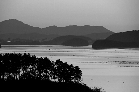 Geoje island of korea art oriental painting sky white Photo