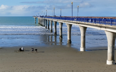 橋脚 海 ビーチ コンクリート橋
 写真