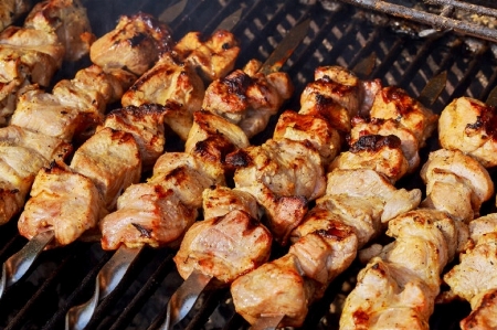 Food dish shashlik cuisine Photo