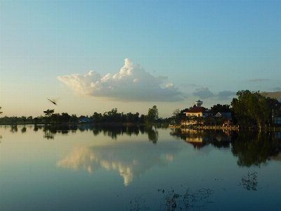 Lake water sky reflection Photo