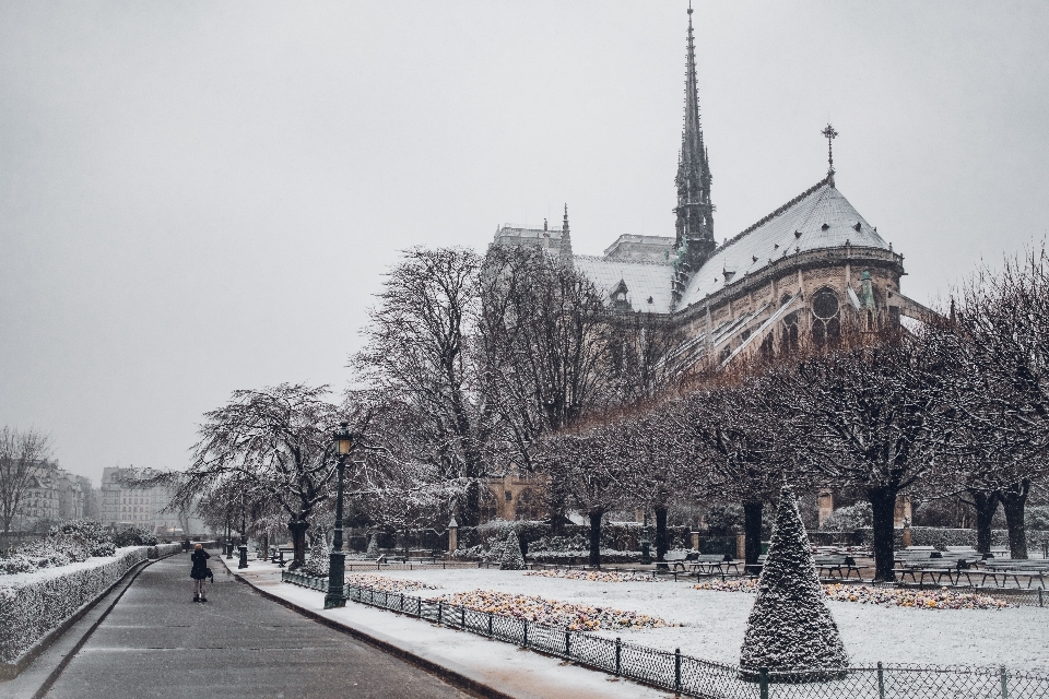 Invierno ruso nieve punto de referencia