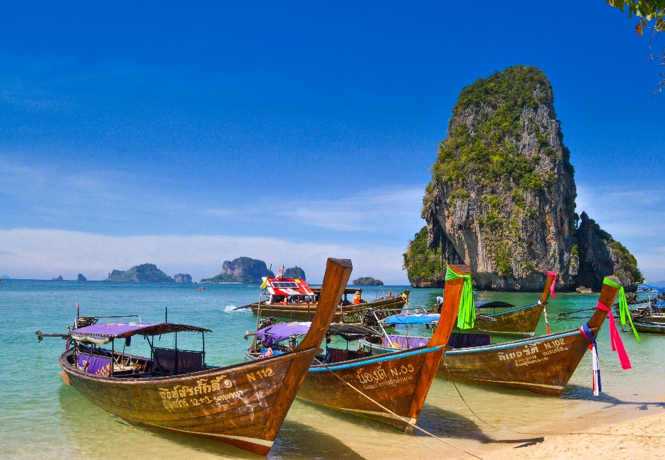 Thailand water transportation long tail boat