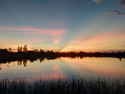 Sunset sky natural landscape reflection Photo