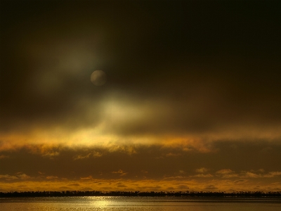 Sunset cloudy sky florida port saint joe Photo