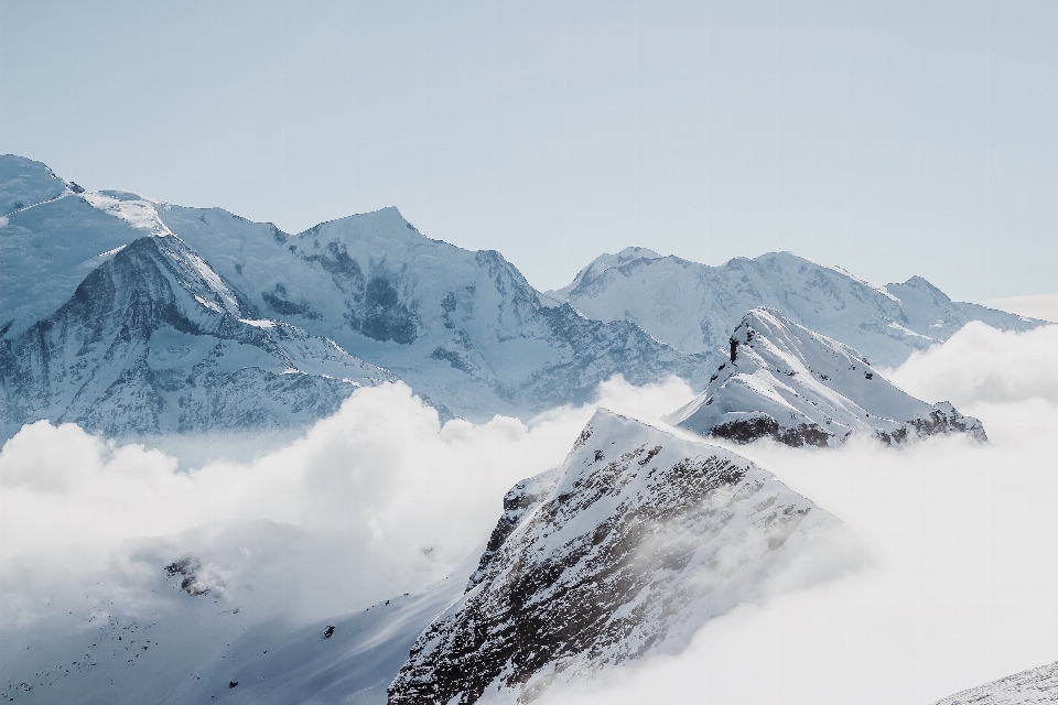 Montagnes neige montagne culminer