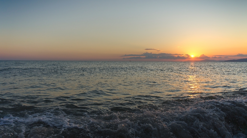 日没 海 サーフィン 夏