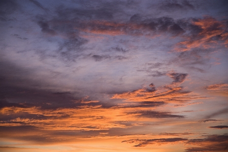 Orange sky cloud afterglow Photo