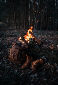 Natural fire campfire bonfire Photo