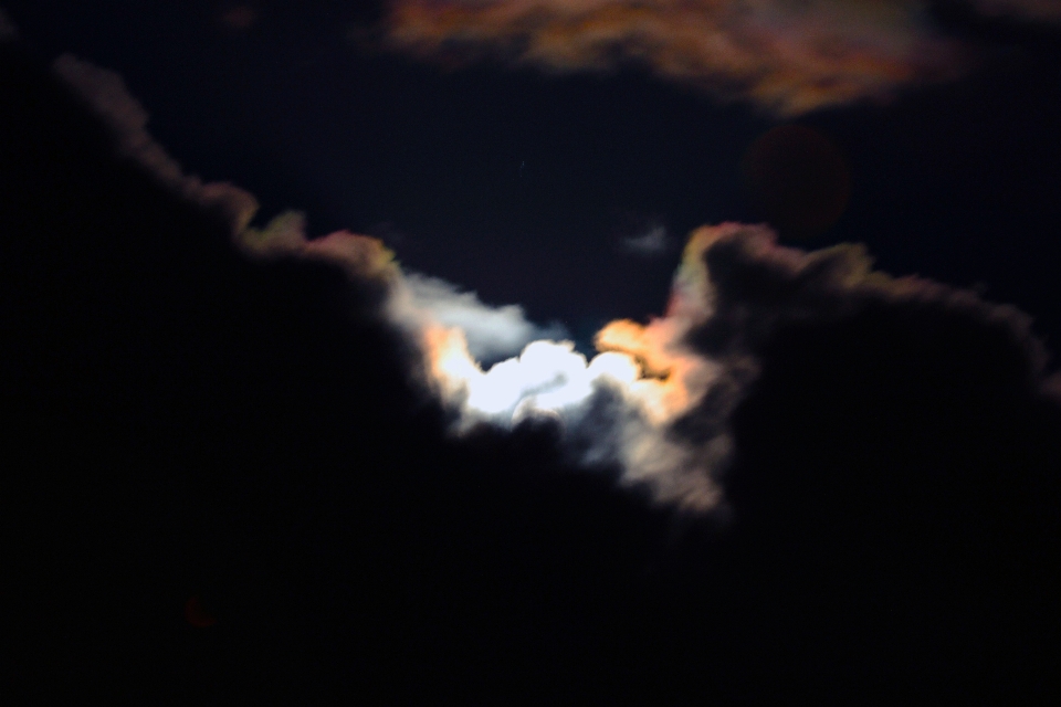 Cloud moon dark night