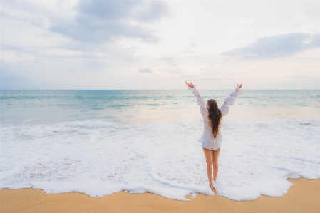 Active back beach beautiful Photo