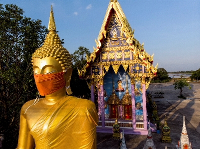 Foto Tailândia religião amarelo escultura