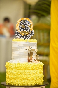 Art yellow cake sweetness Photo