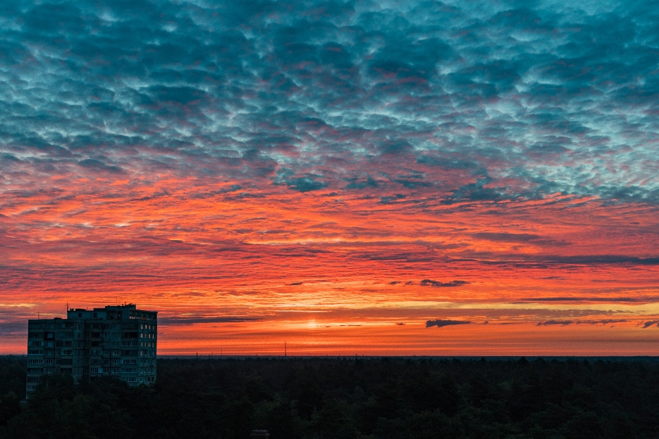 Dawn sky clouds landscape