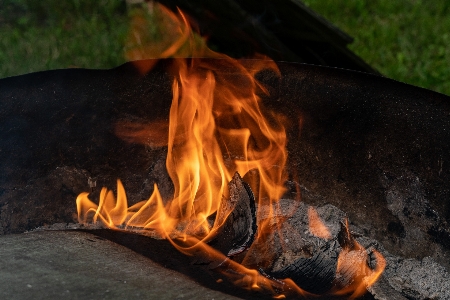 Fire red coals wood Photo