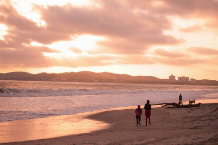 Sunset sea beach peace Photo