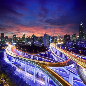 Traffic china transportation night Photo