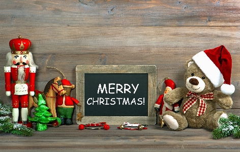 Christmas decoration teddy bear Photo