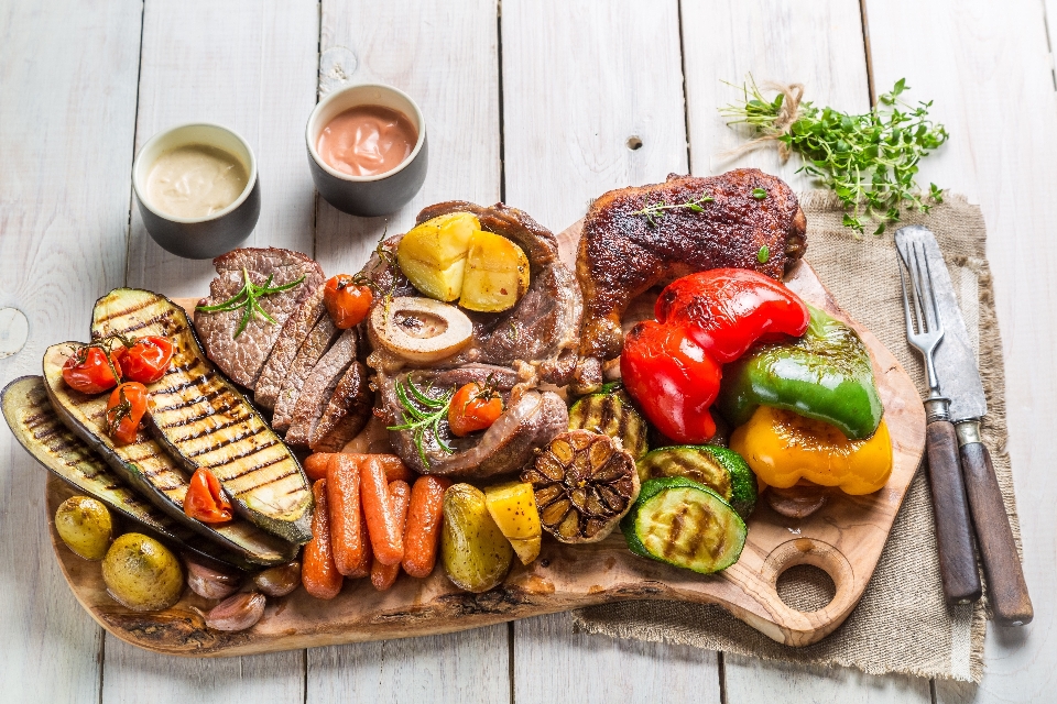 Essen fleisch gegrillt mahlzeit