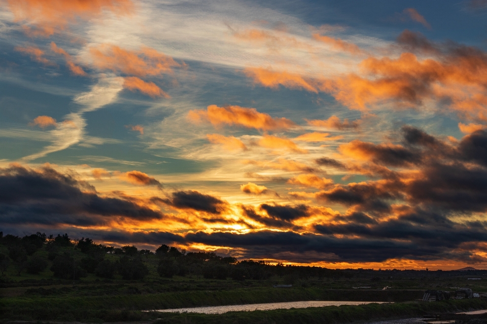 Sunset sky cloud orange