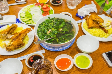 Foto Vietnam makanan sayuran masakan