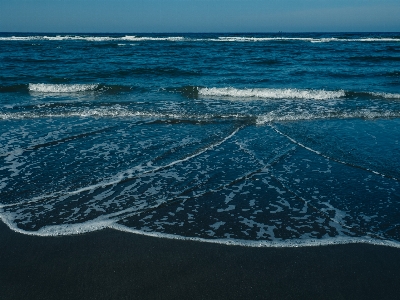 海 波 青 海岸 写真