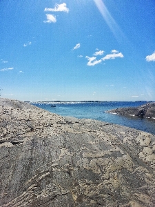 海 蓝色的 天空 悬崖
 照片