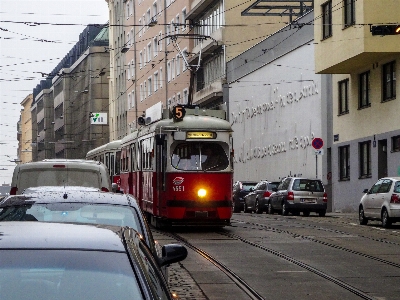 Vienna street tram city Photo