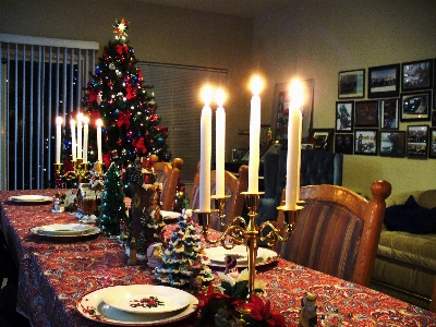 Christmas tree candlesticks pine Photo