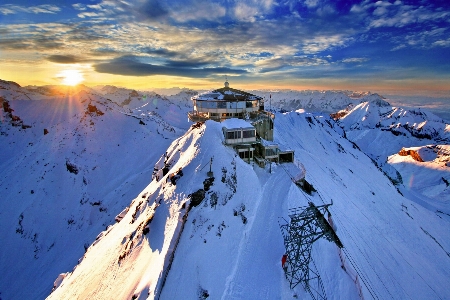 Photo Hiver neige montagne paysage