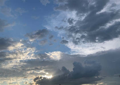 Foto Awan langit siang hari suasana