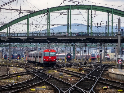 ウィーン
 列車 橋 訓練 写真