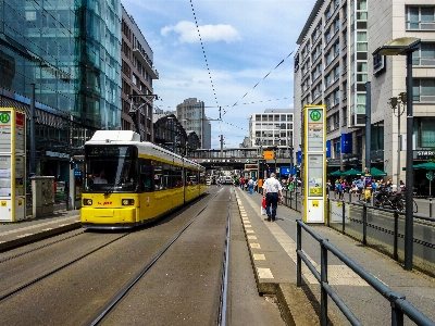 Road tram buildings transport Photo