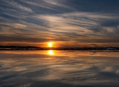 Sunset reflection fluid liquid Photo