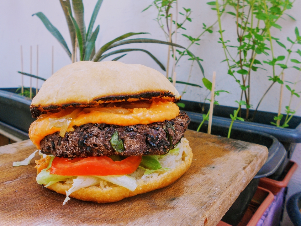 Vegan burger essen fingerfood
