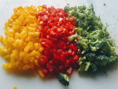 Peppers broccoli vegetables food Photo