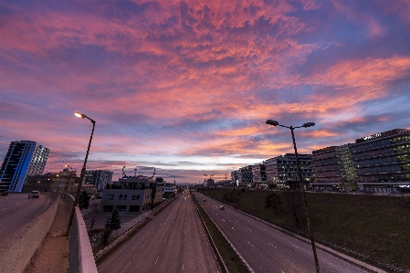 Foto Nascer do sol nuvem céu cidade