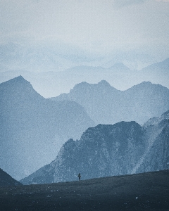 Mountainous landforms sky mountain range highland Photo