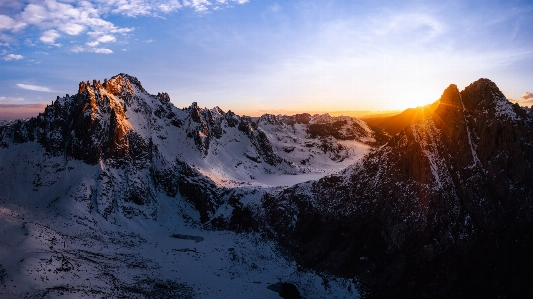 Natural nature mountainous landforms winter Photo